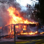 photo by Megan Johnson of a House fire in the Glen Haven Development outside of Bakerton WV.