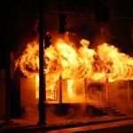 photo by Donald Hurley of a House fire in Chapmanville.