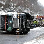 photo by CL Garvin of an accident in Glen Jean WV.