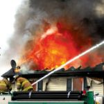 photo by Martin B. Cherry of a House fire in Inwood WV.