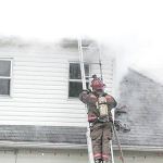 photo by Jody Murphy of a house fire in Parkersburg.