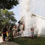 photo by Mark Webb of a House fire in Kenova.