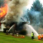 photo by Art Limann of a house fire in Marshall County
