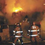 photo by Kara Godlesky of a House fire in Hedgesville.