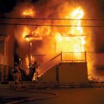 photo by Martin B Cherry of a house fire in Martinsburg WV.
