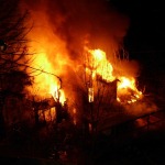 photo by Shanna King of a working house fire.