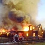 photo by Chris Miller of a house fire in Union