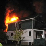 photo by Andy Cunningham of a house fire in Wheeling WV.