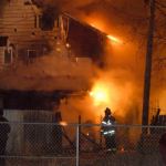 photo by Ron Agnir of a house fire in Martinsburg.