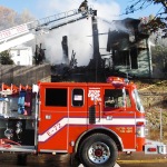 photo by Frank Ferrari of a house fire in Salem WV.