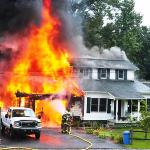 photo by CL Garvin of a house fire in Beckwith WV.