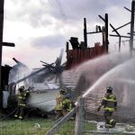 photo by Allison Corbin of a barn fire in Berkeley County WV.