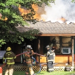 photo by Gary Mallonee of a house fire in Buckhannon WV.