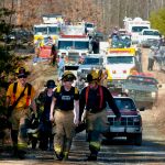 photo by Ron Agnir of a large brush fire in Hedgesville WV.