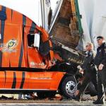 photo by Kevin Gilbert of a massive accident with no serious injuries in Inwood WV.
