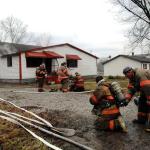 photo by Chris Harris of house fire in Lesage WV.