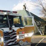 photo by Ed Marshall of a commercial structure fire in Martinsburg WV.