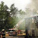 photo by Ron Agnir of a house fire in Shannondale WV.